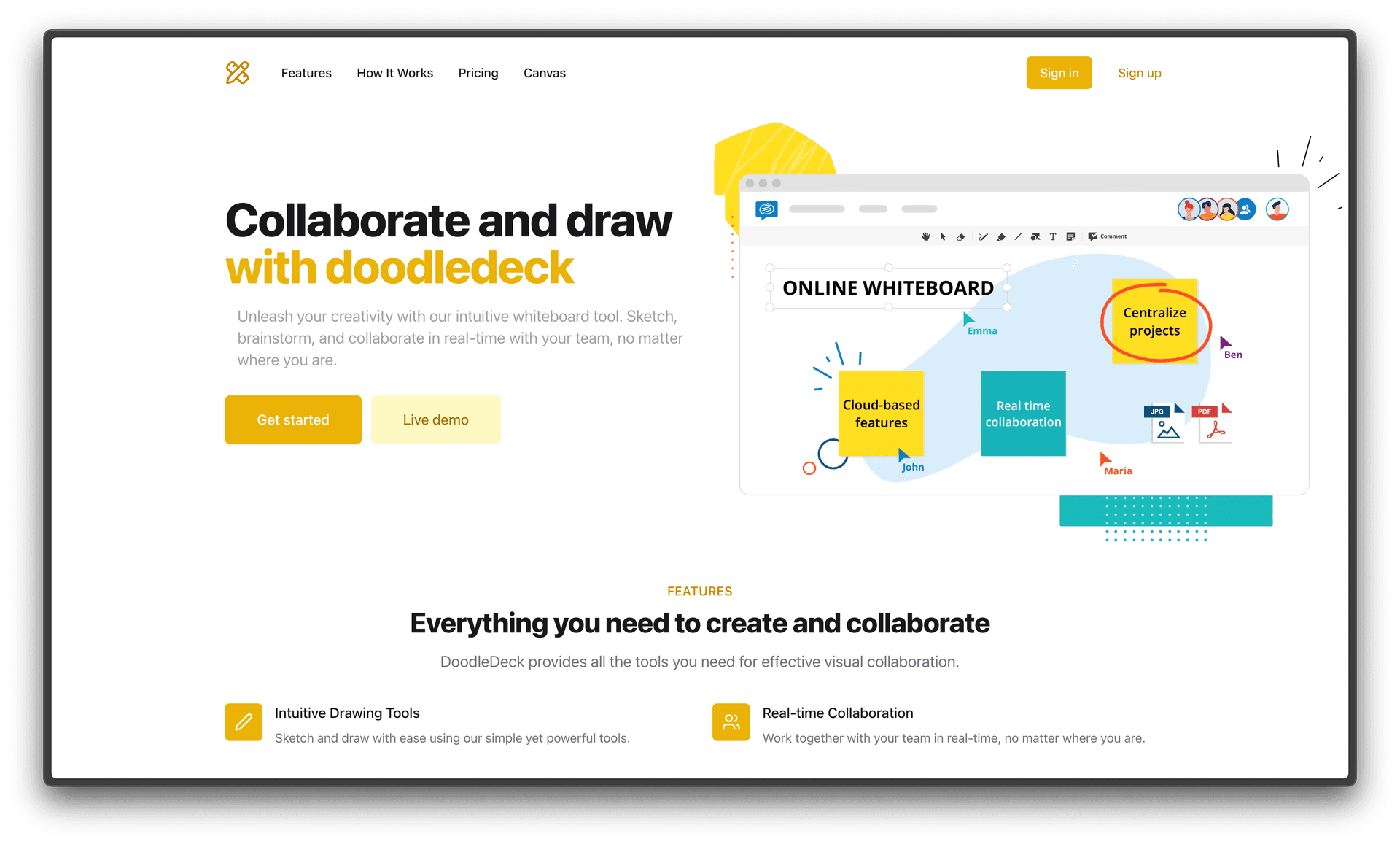 DoodleDeck Landing Page